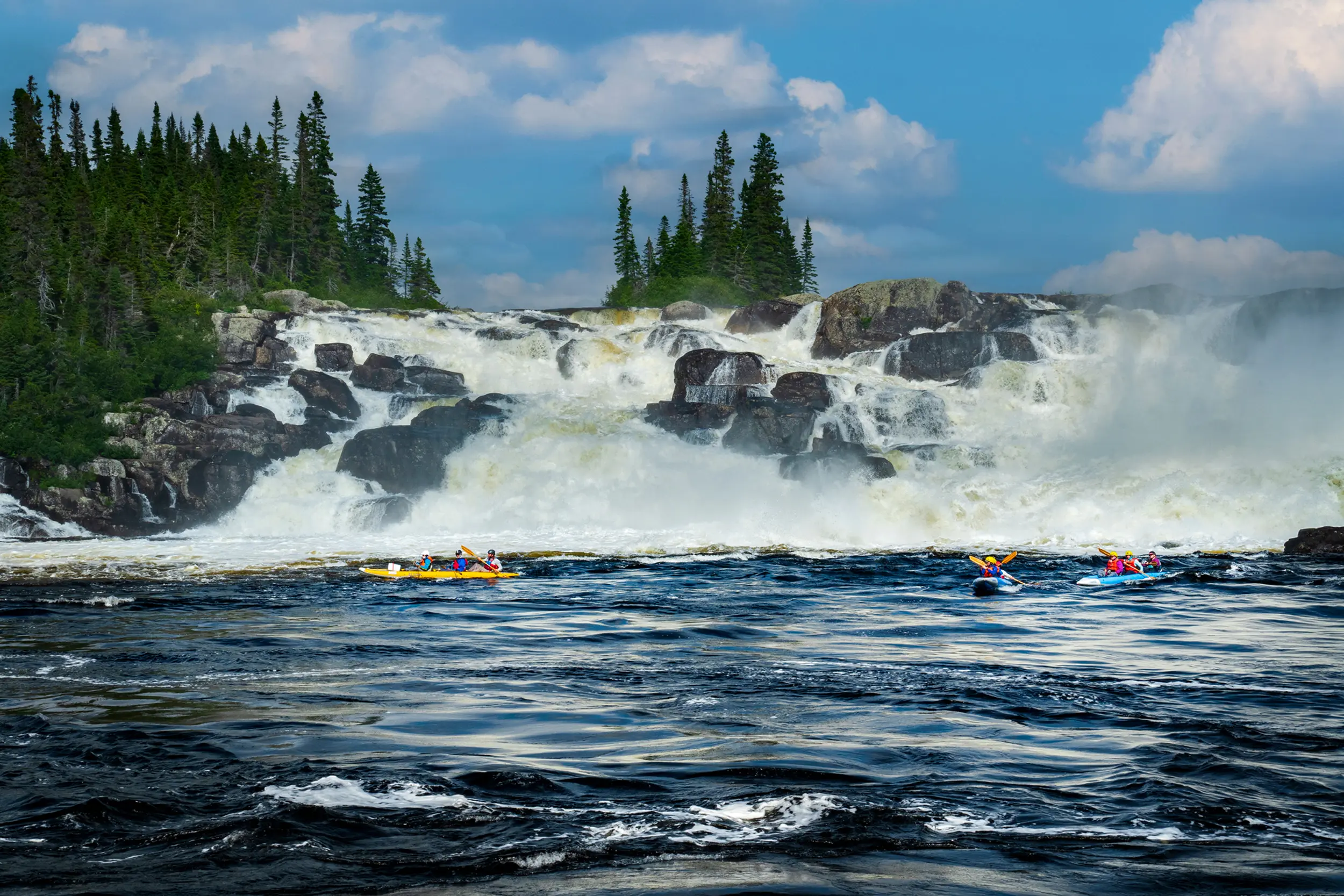 Sea Kayaking Below Magpie Falls Sea Kayaking Below Magpie Falls