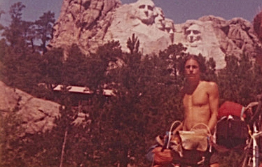 Eric Hertz on bicycle trip, age 16.