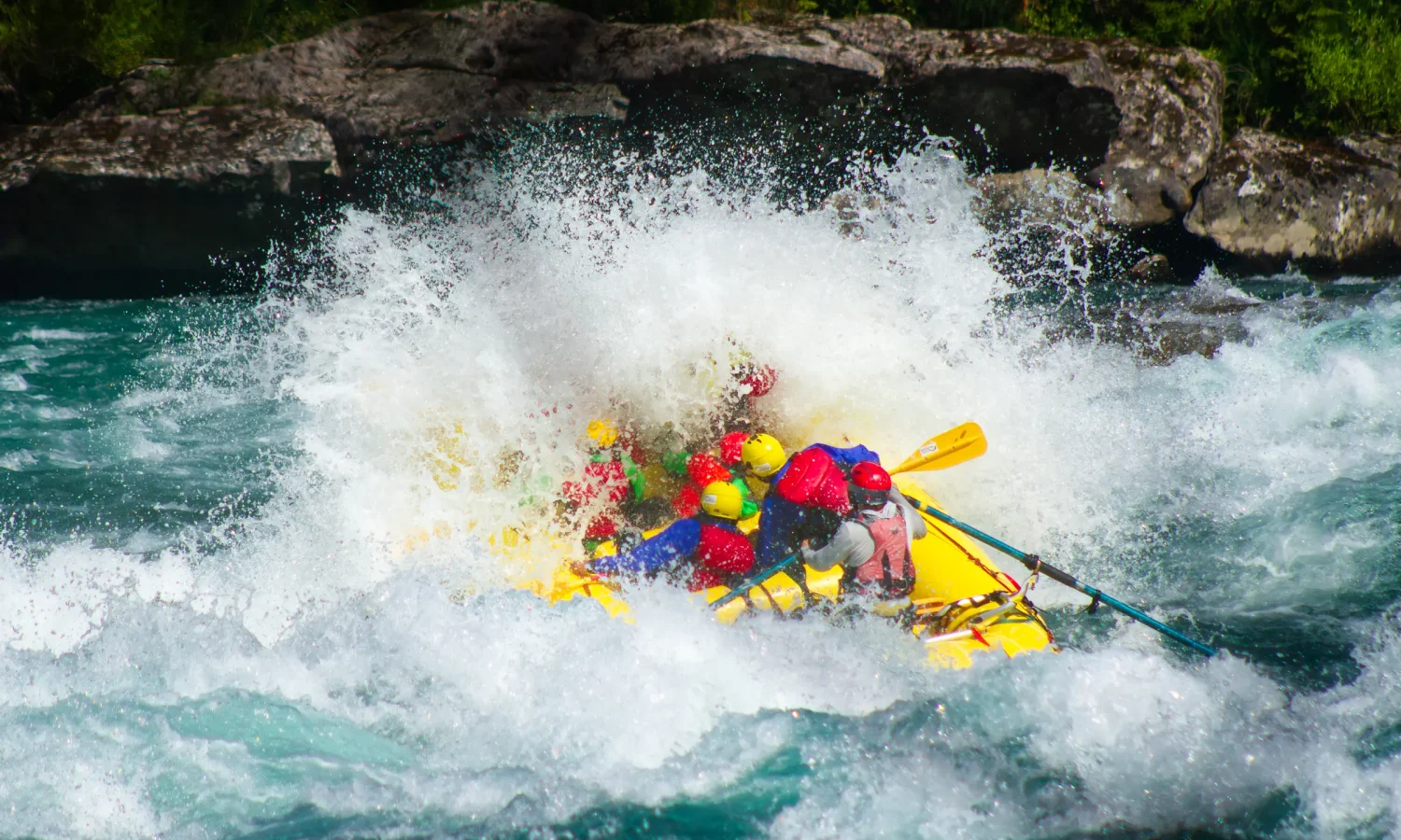Earth River raft running Bridge to Bridge section of the Futaleufú River, Patagonia Chile